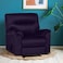 In House Velvet Classic Recliner Chair - Dark Purple - AB01