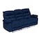 In House Velvet Triple Recliner Chair - Dark Blue - NZ60