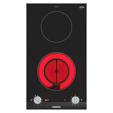 سيمنز iQ300 دومينو موقد كهربائي مدمج ET375CFA1M - أسود/أحمر 30 سم