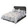 In House Lamar Velvet Bed Frame - Single - 200x120 cm - Dark Gray
