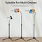 Generic Tripod Stand Holder Adjustable 360 Swivel Phone Pad Lazy Stand Holder Bracket Floor Rack Black For 3.5&#39;&#39; To 12.5&#39;&#39; Tablet Phone, Ipad(1Pc)