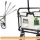 Collapsible Foldable Wagon, Beach Cart, 75cm x 49cm x 90cm（5inch Beige)