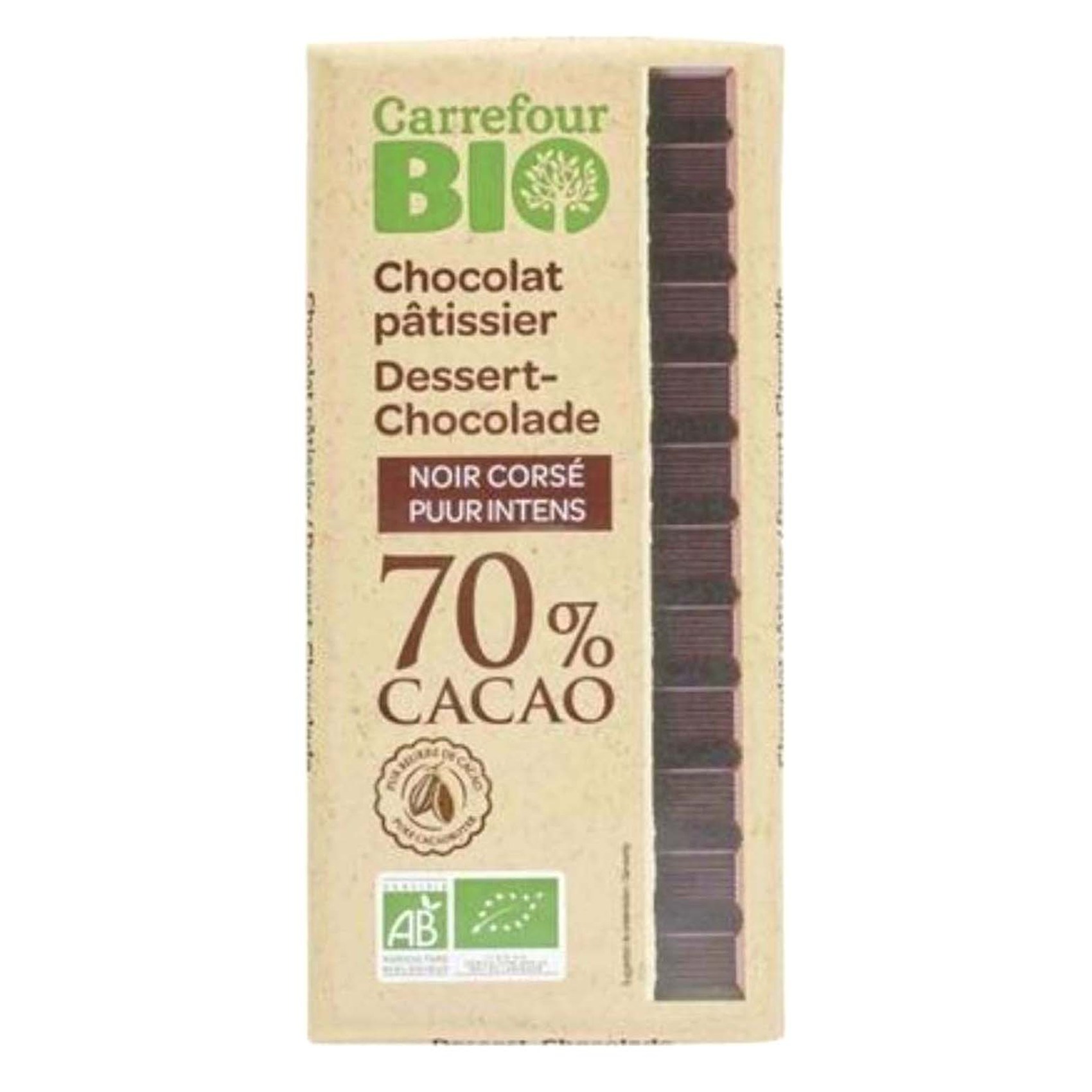 Carrefour Bio Dark Chocolate Pastry 200g