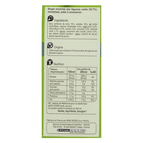 Carrefour Mix Vegetable Liquid Soup 1L