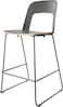 Navodesk Solo Chair, Premium Stackable High Chairs, Modern Solid Wood Barstool Chairs For Dining &amp; Leisure, Cafe Chairs For Home &amp; Office, All Carbon, 1