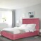 In House Alkmar Velvet Bed Frame - King - 200x200 cm - Light Pink
