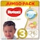 Huggies Extra Care Diapers Size 3 4-9kg Jumbo Pack 76 Diapers
