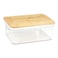 MyChoice Storage Box With Bamboo Lid Clear 12L