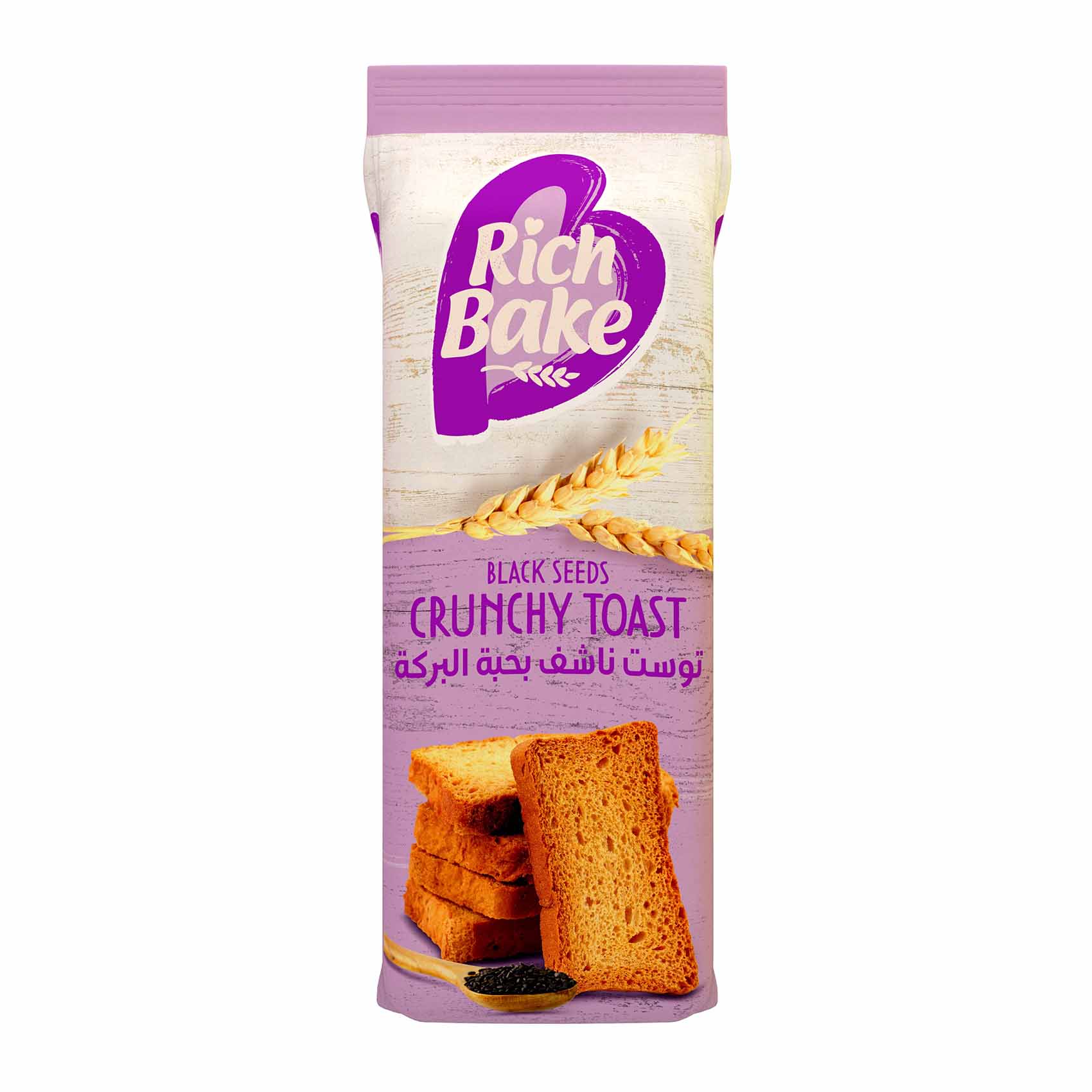 Rich Bake Crunchy Toast with Black Seeds - 160gm