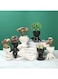 Generic Ceramic Succulent Black Plant Pot Creative Human Shaped Small Cactus Pots Flower Pots Mini Plant Planters For Desktop Usage Home Decoration, Man 5