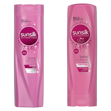 صانسيلك شامبو لقوة ولمعان الشعر - 350 مل + بلسم - 350 مل