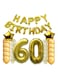 Generic 40-Piece 60Th Happy Birthday Letter Party Decorative Balloons Banner 293