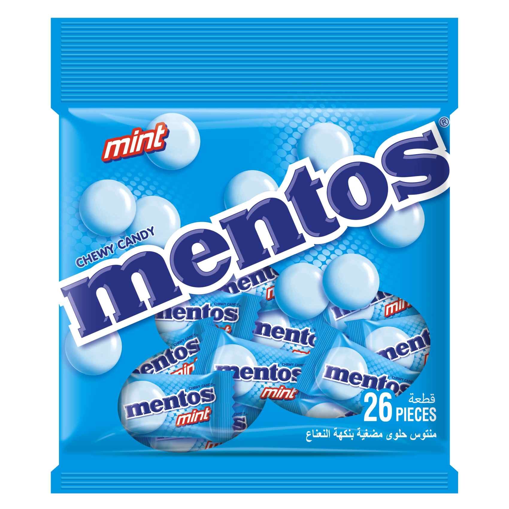 Mentos Mint Flavoured Chewy Candy Pack of 26