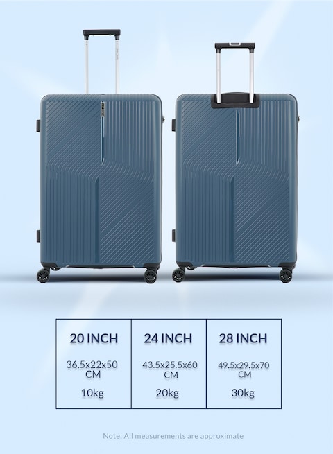 Parajohn Lightweight 3 Pieces Polypropylene Hard Side Travel Luggage Trolley Bag Set With Lock For Men Women Unisex Hard Shell Strong