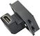 HDMI faceplate with angle module black color - 2 Port