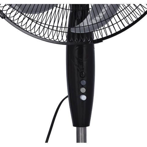 Krypton 16&quot; Stand Fan - 3 Speed, 6 Leaf Blade With Safety Grill, Adjustable Height &amp; Tilt Setting With 75 Degree Wide Oscillation, Ideal For Office, Home, Hospital &amp; More, 2 Years Warranty