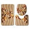 Toilet floor mat 3-piece bathroom carpet door mat 3-piece bathroom floor mat