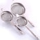 Kuber Industries Stainless Steel Double Mesh Tea Strainer Chalni 8,9,10 cm Diameter (3 Piece, Silver)