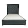 In House Lychee Velvet Bed Frame - Single - 200x90 cm - Dark Gray