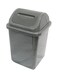 Generic Durable Trash Bin With Swing Cover Grey 10L