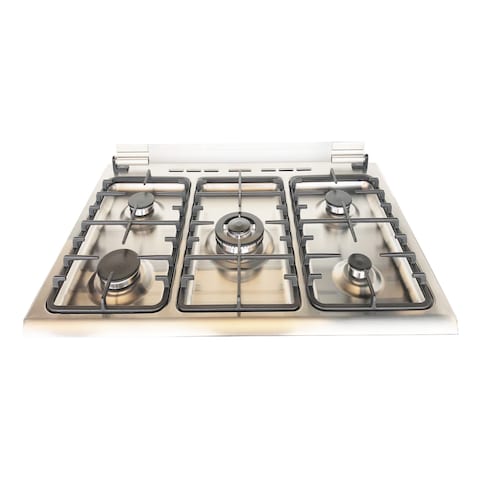 Daewoo 5 Gas Burner Free Standing Cooker DGC-S965M Silver/Black 90x60cm