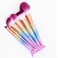 طقم من 6 فرش مكياج احترافية بتصميم حورية البحر ذهبي/بنفسجي - 6-Piece Professional Makeup Mermaid Brush Set Gold/Purple