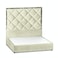 In House Victoria Velvet Bed Frame - Queen - 200x150 cm - Ivory