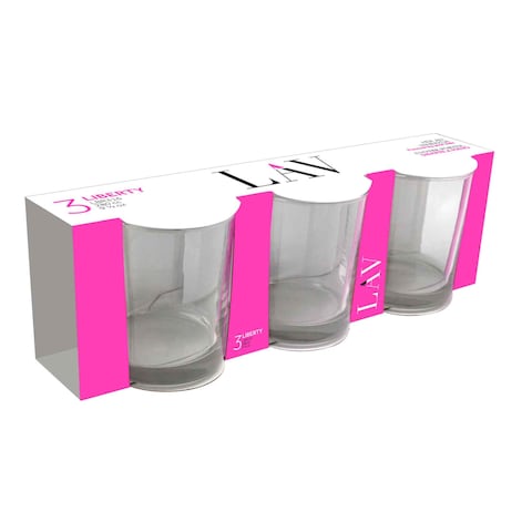 Lav Liberty Glass Set Clear 280ml 3 PCS