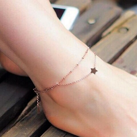 Aiwanto Anklet Rose Gold Ankle Chain