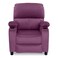 إن هاوس كرسي استرخاء سينمائي ثابت منجد بالمخمل مع حامل أكواب - بنفسجي فاتح - NZ70
