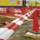 ABBASALI 4Pcs SAFETY CONE 100CM WITH WARNING TAPE 1PC RED/WHITE