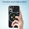 Remson Mag-X Phone Grip Finger Strap Magnetic Phone Kickstand with Silicone Strap Compatible for iPhone 14, 13 Pro/Max/Plus (Black/Neon Green)