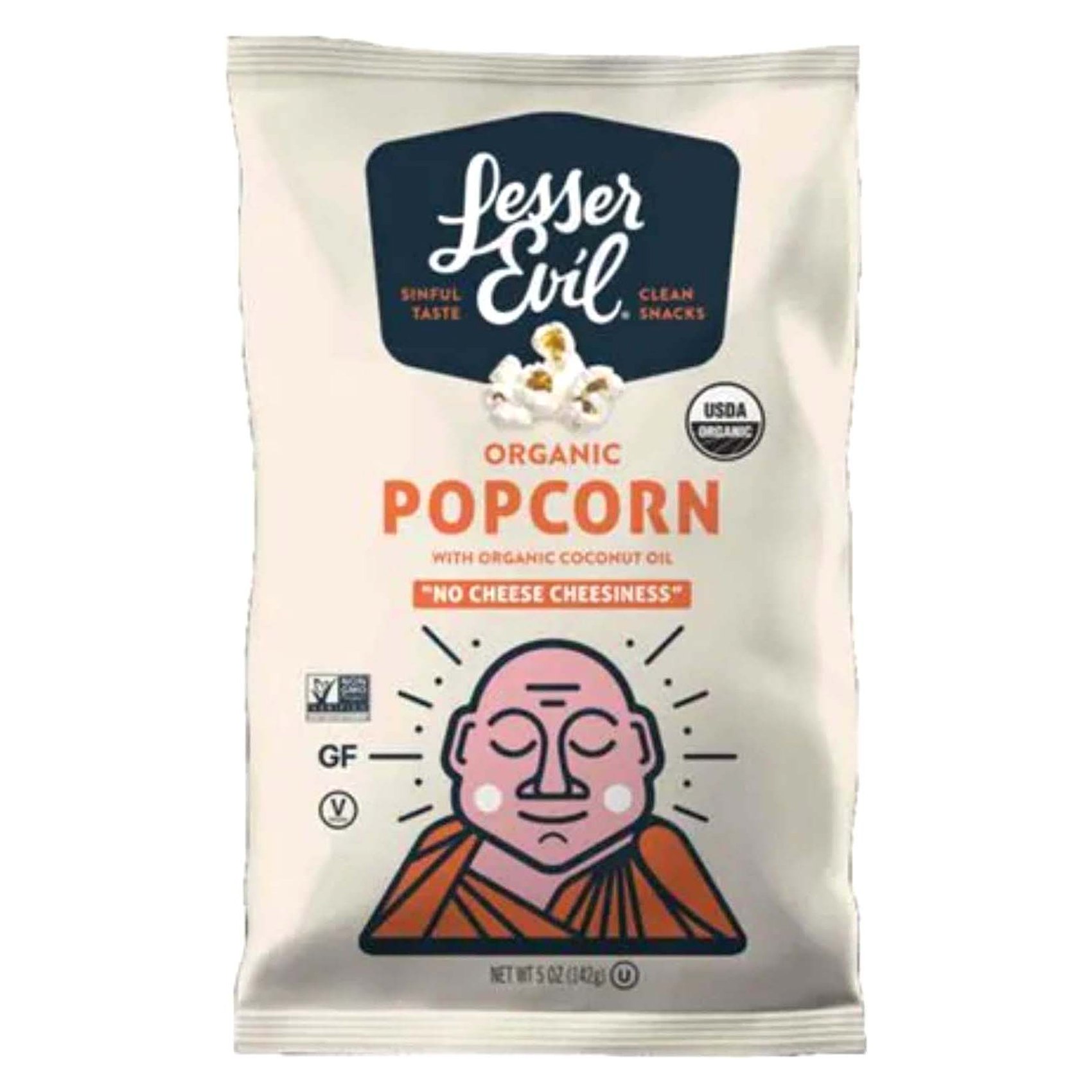 Lesser Evil No Cheese Cheesiness Popcorn 130g