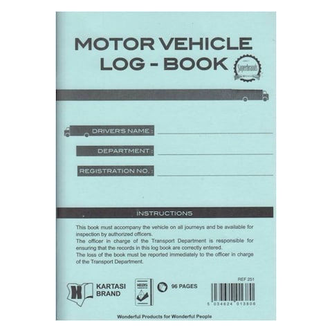 KARTASI MOTOR VEHICLE LOG BOOK A5