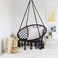 Generic E Everking Hammock Chair Macrame Swing, Max 330 Lbs, Hanging Cotton Rope Hammock Swing Chair With Hanging Hardware Kits For Indoor And Outdoor Use (1-Black+Kits)
