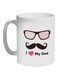 Decalac I Love My Dad Printed Coffee Mug White/Black/Pink 325ml