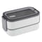 LUNCH BOX 2 LAYER WITH FORK &amp; SPOON