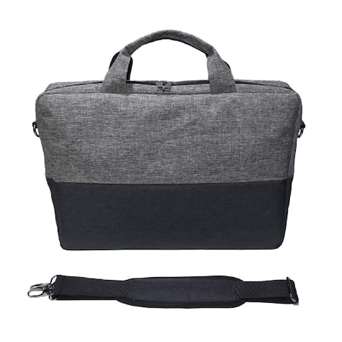 Iconz Classic New York Toploading 15.6-inch Laptop Bag - Black/Grey