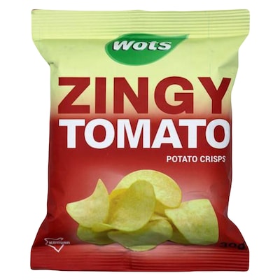 Wots Zingy Tomato Potato Crisps 30G