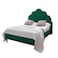 In House Napoli Velvet Bed Frame - Queen - 200x150 cm - Dark Green