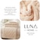 Luna Home Throw Blanket Super Soft, Ivory Color, Woven Style