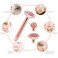 Generic-Rose Gold Beauty Bar Electric Jade Roller Facial Massager 2-In-1 Face Massage Tools for Skin Care Facial Skin Tightening Firming Lifting