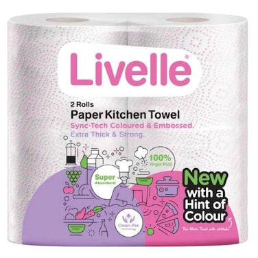 Livelle Kitchen Towel Pink Twin Pack