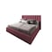 In House Palermo Velvet Bed Frame - King - 200x200 cm - Dark Pink
