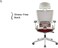 KIKO Chair, Ergonomic Folding Design, Premium Office &amp; Computer Chair by Navodesk (RED)