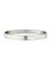 Hs - Stainless Steel Crystal Bangle Bracelet Silver