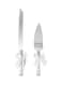 Generic Stainless Steel Wedding Cake Knife Set Silver 34x3.5x10cm