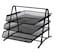 Lavish Desk Deposit Tray 3 Layer, A4 Letter Paper Document Wire Mesh Storage Organizer, Black