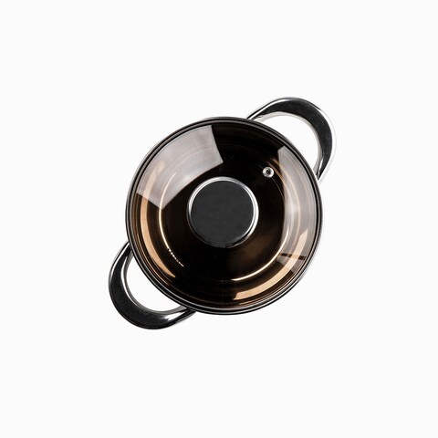 Muhler Cooking Pots With Glass Lid, 2.2L