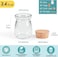 Vsell24 40 Pack Glass Favor Jars with Cork Lid, 3.4 oz Small Glass Pudding jar Bottles for Wedding Favor, Baby Shower, Party Favor, Gift Jars for Candy, with Label Tags and String